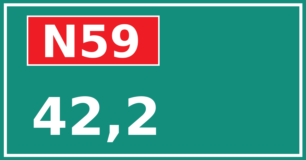 Hectometerbord N59 42,2