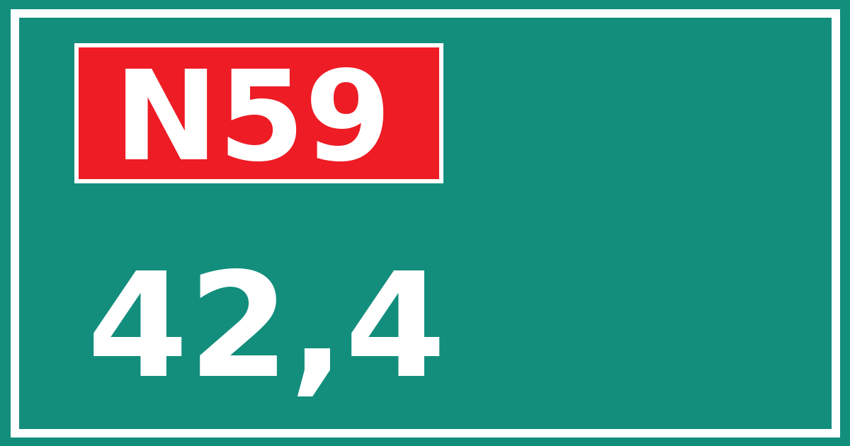 Hectometerbord N59 42,4