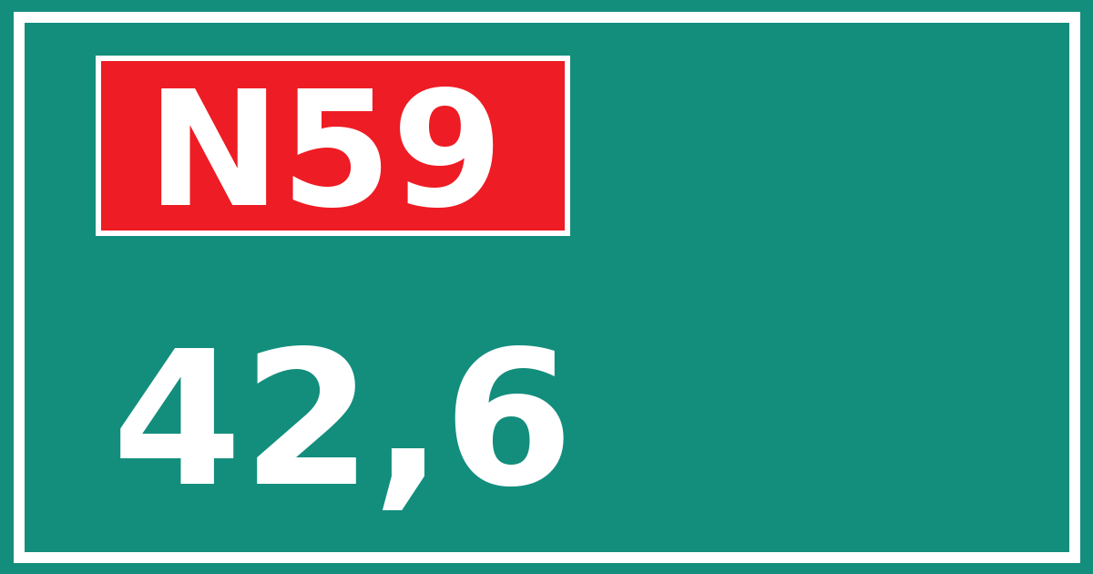Hectometerbord N59 42,6