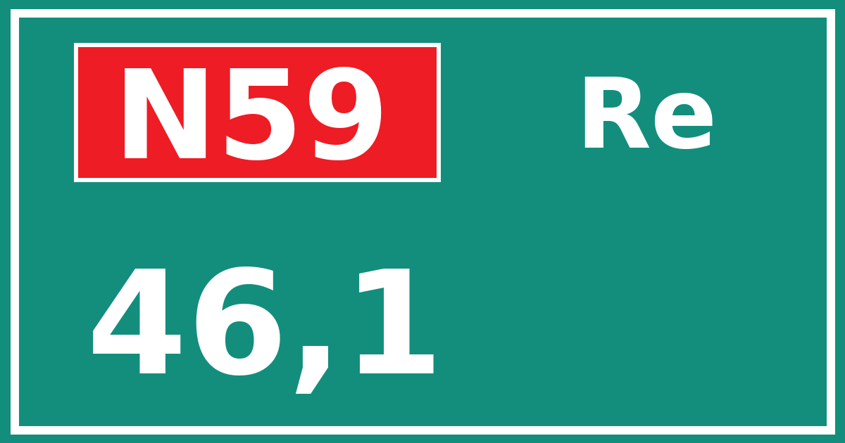 Hectometerbord N59 46,1 zijde Re