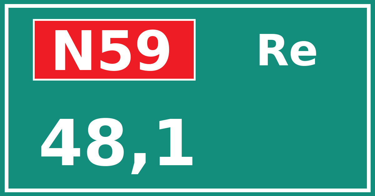 Hectometerbord N59 48,1 zijde Re
