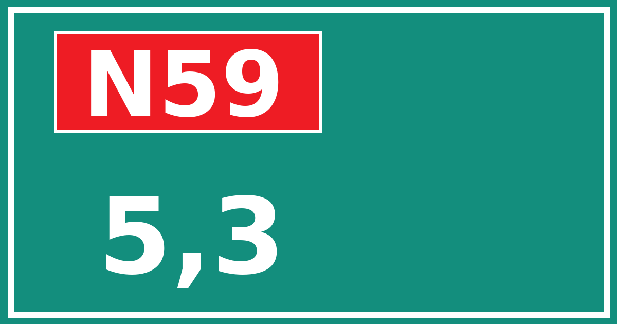 Hectometerbord N59 5,3