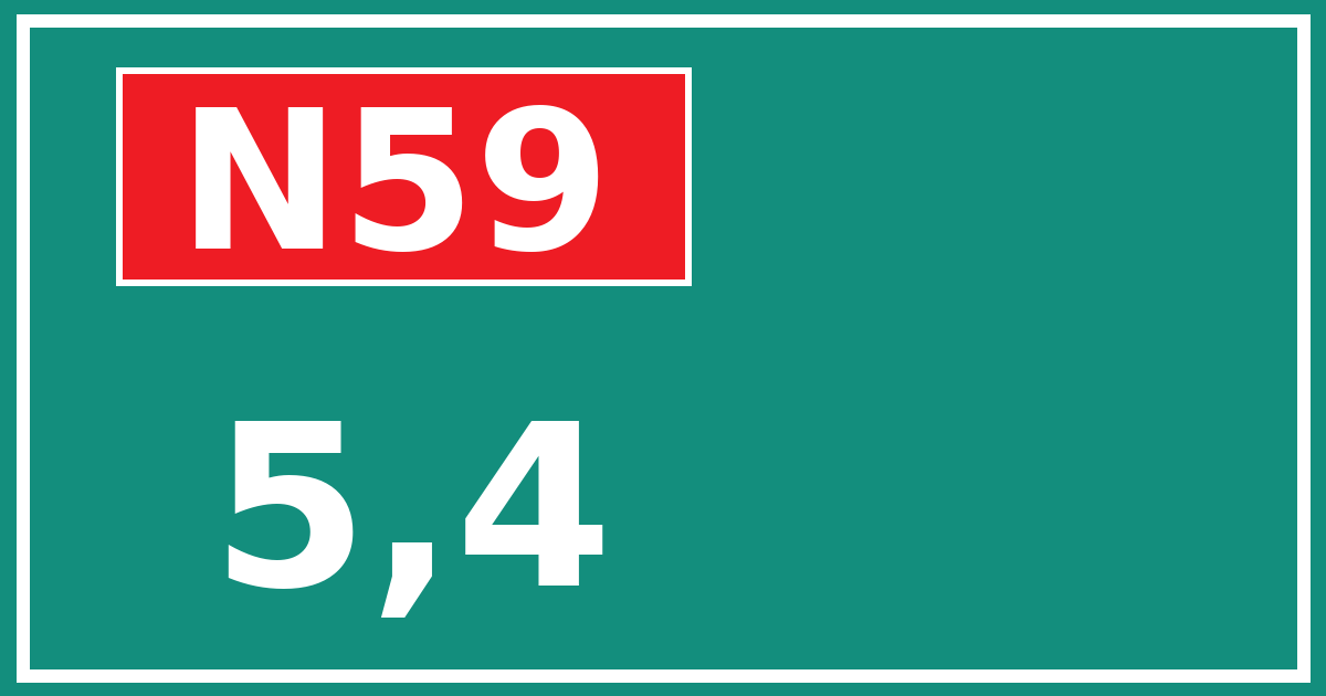 Hectometerbord N59 5,4