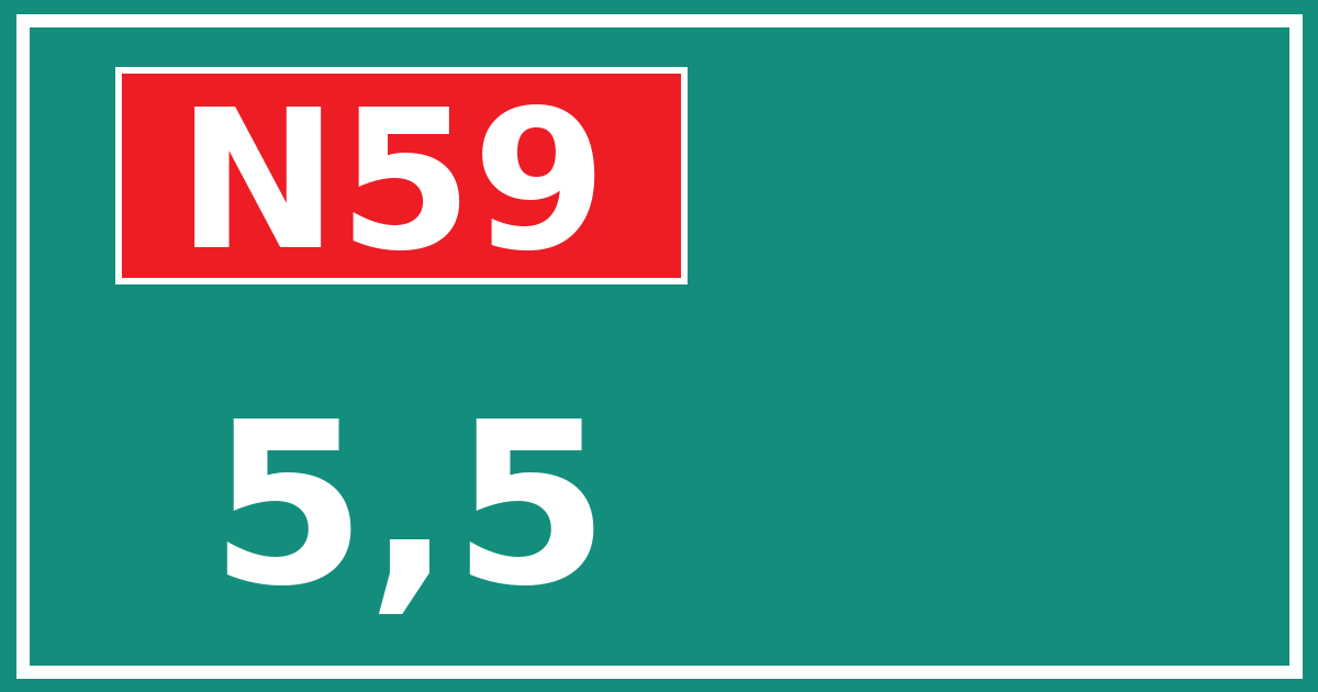 Hectometerbord N59 5,5