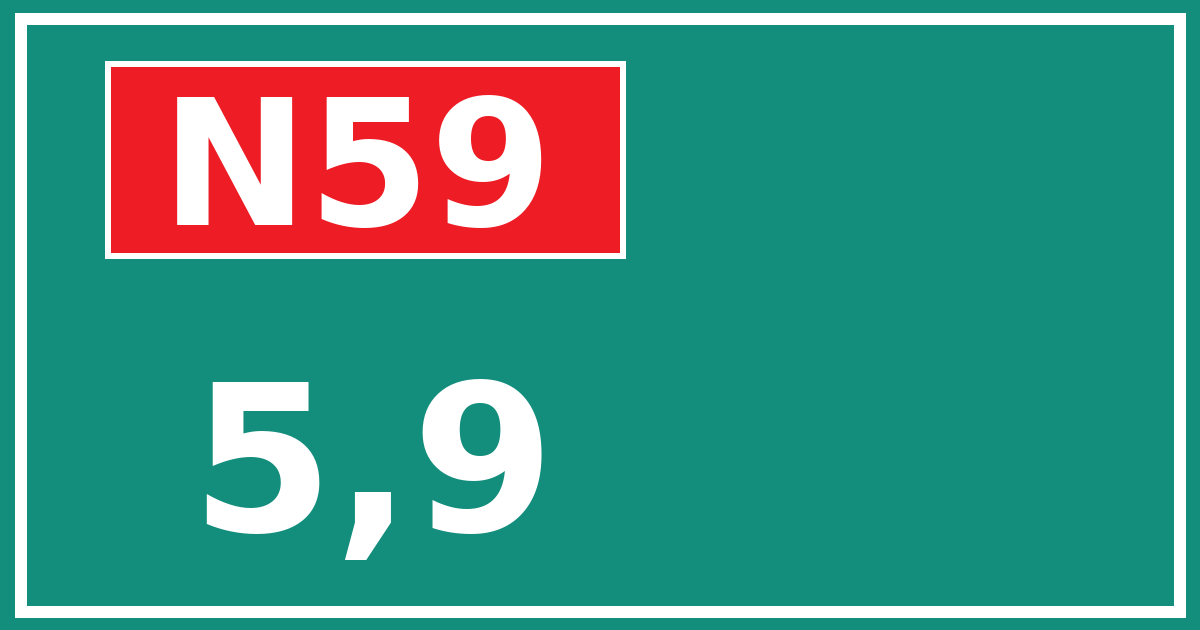 Hectometerbord N59 5,9