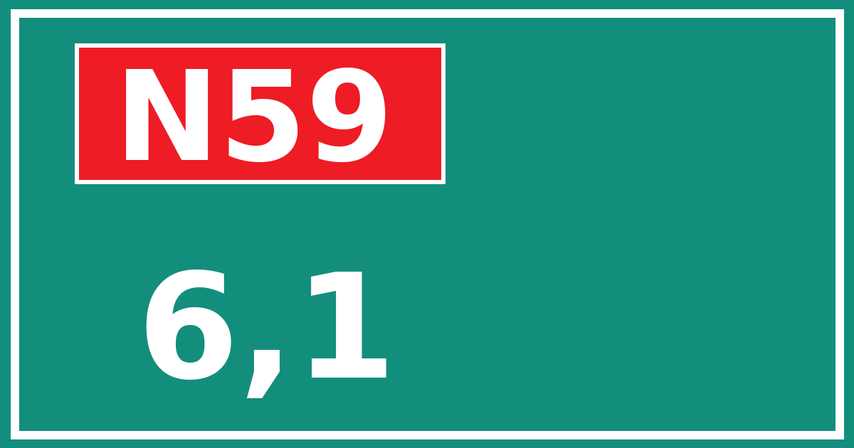Hectometerbord N59 6,1