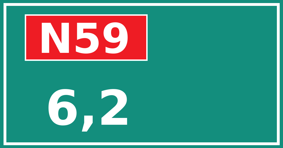Hectometerbord N59 6,2
