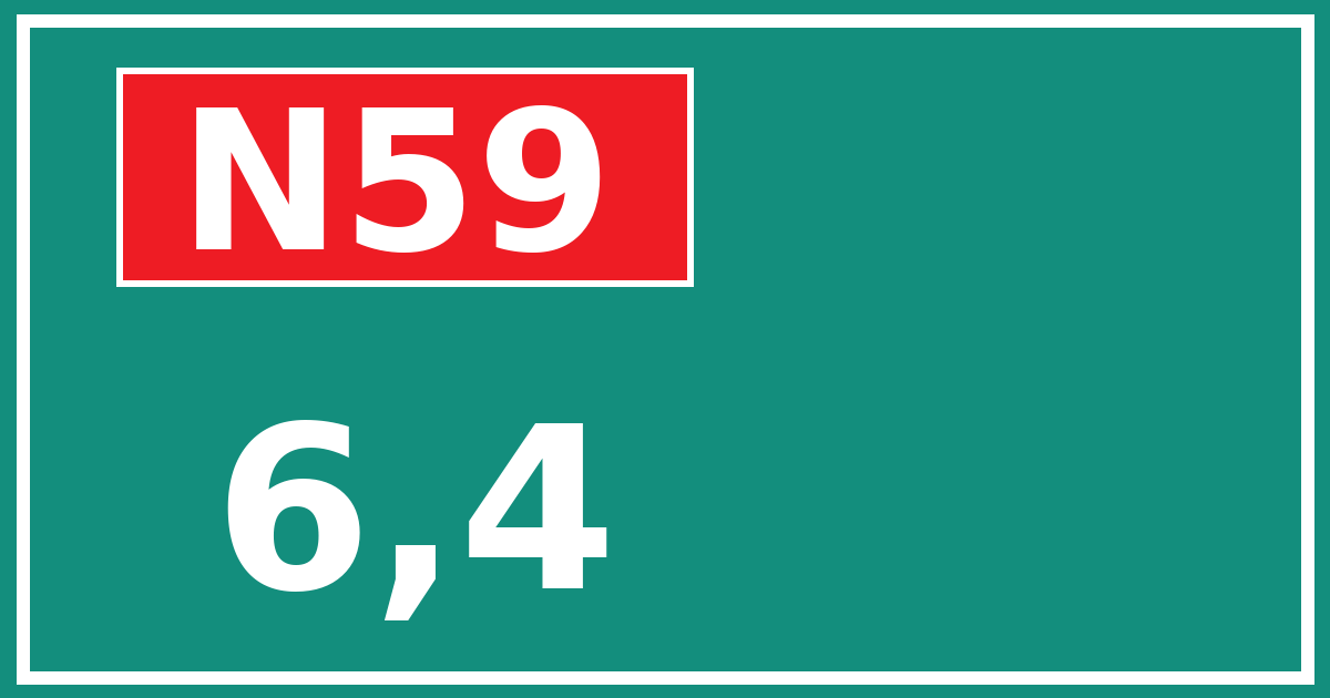 Hectometerbord N59 6,4