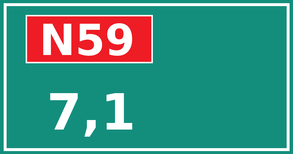 Hectometerbord N59 7,1