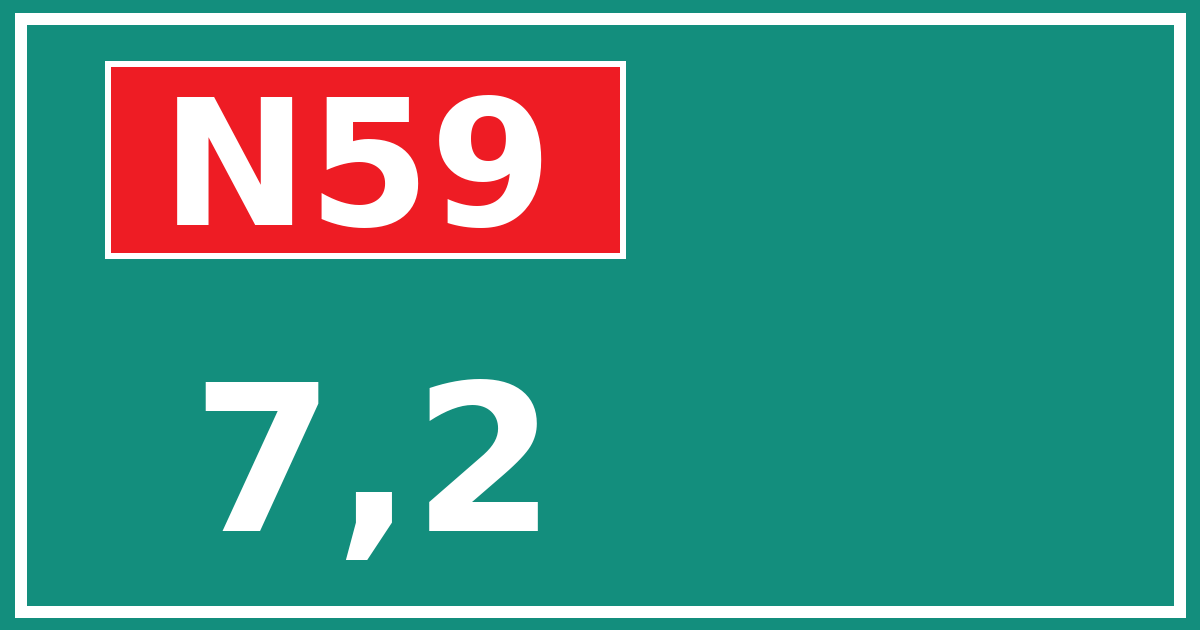 Hectometerbord N59 7,2