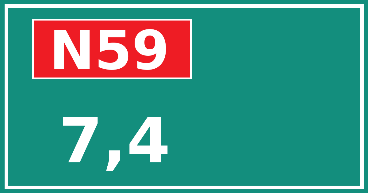 Hectometerbord N59 7,4