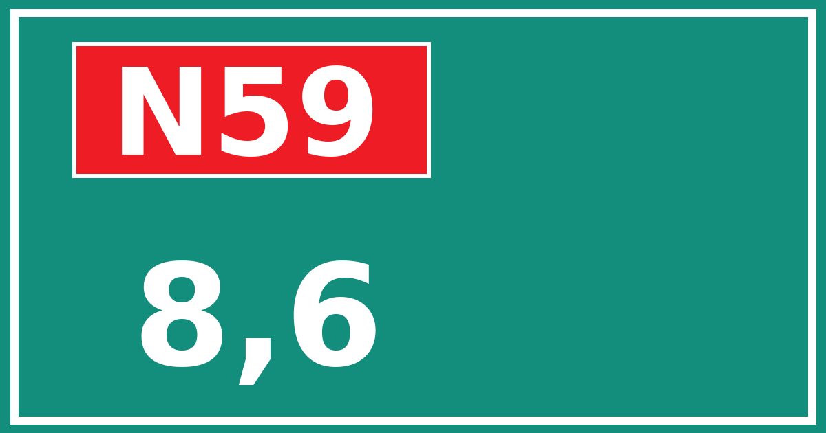 Hectometerbord N59 8,6