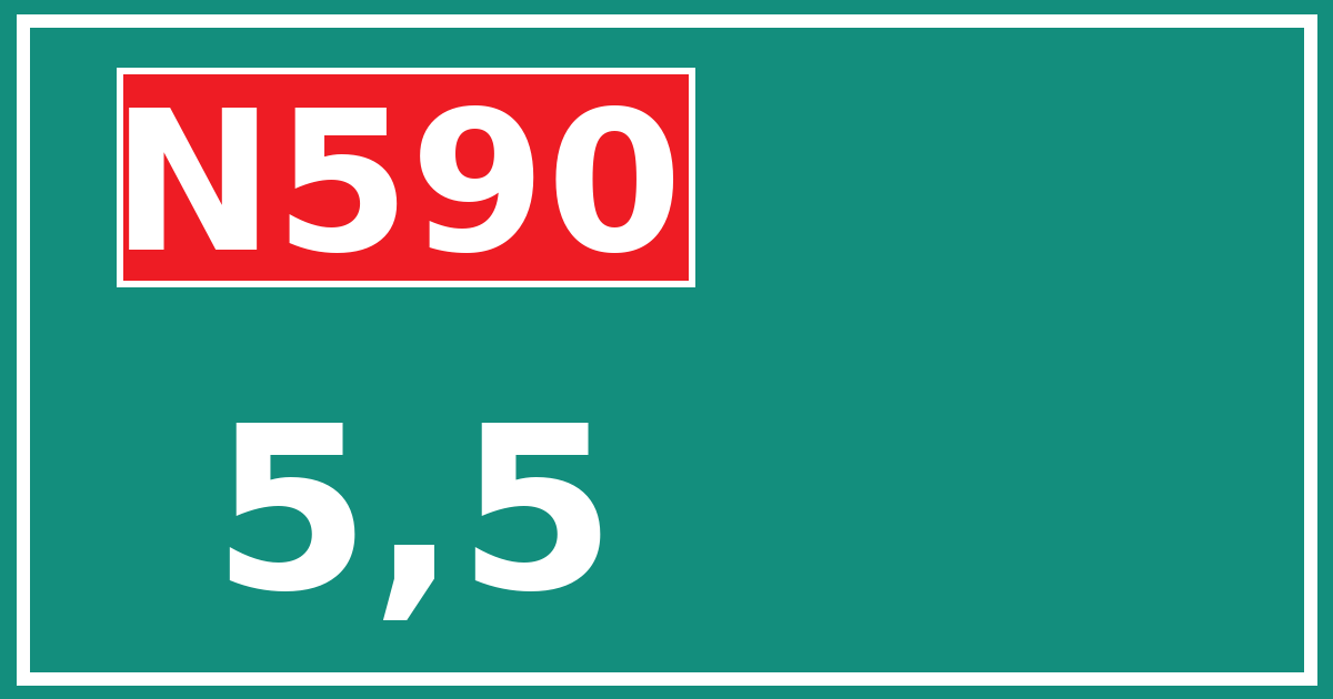 Hectometerbord N590 5,5