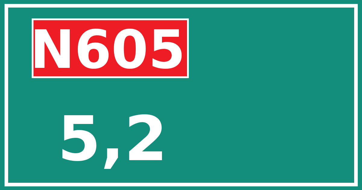Hectometerbord N605 5,2