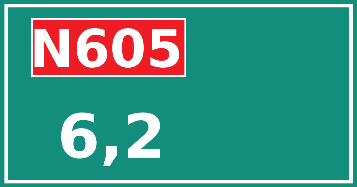 Hectometerbord N605 6,2