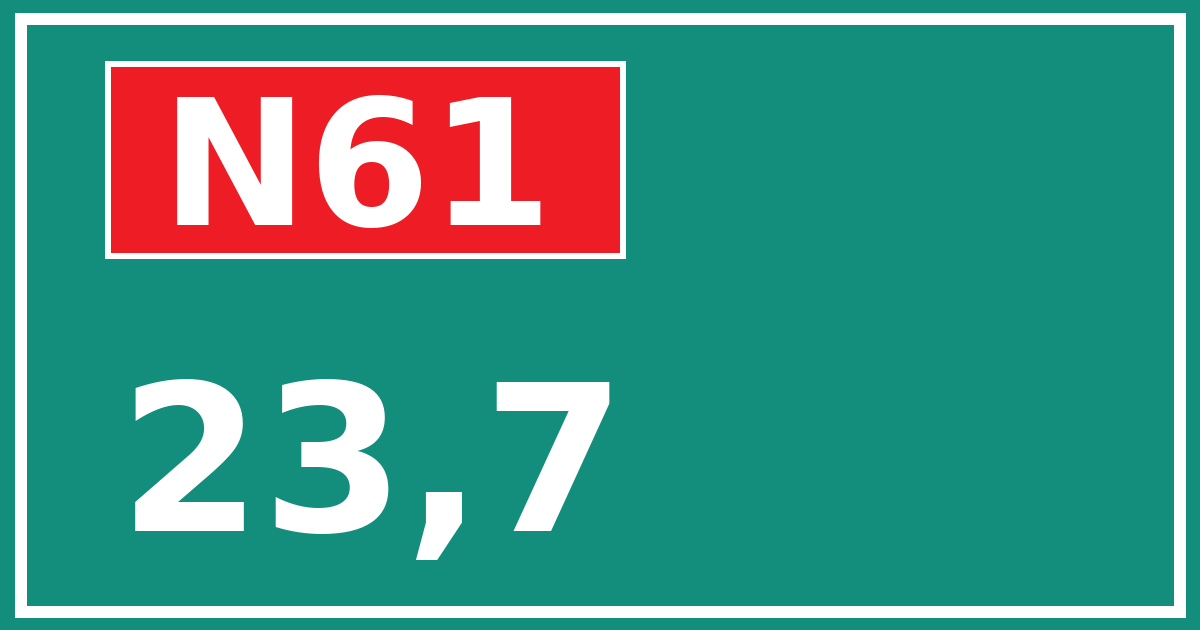 Hectometerbord N61 23,7