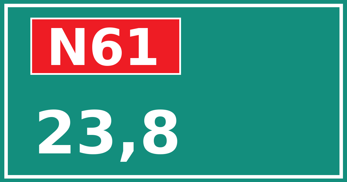Hectometerbord N61 23,8