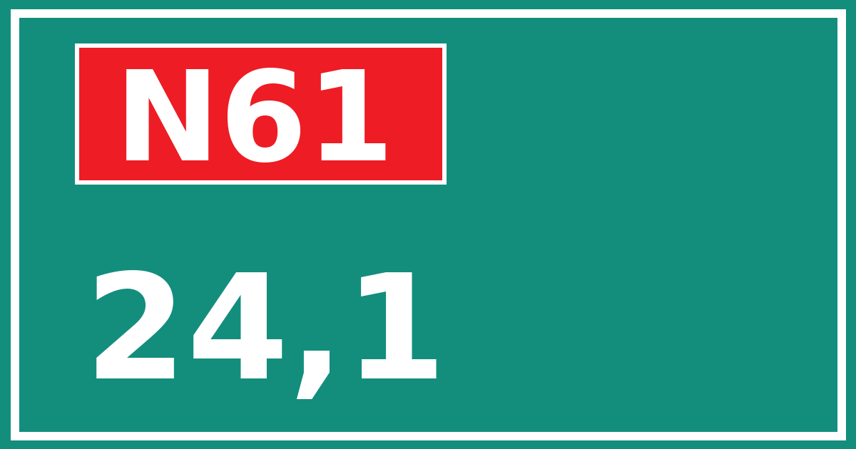 Hectometerbord N61 24,1