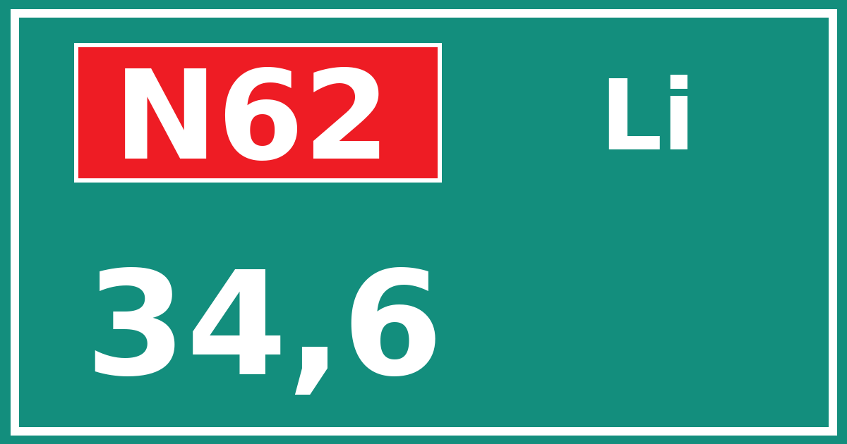 Hectometerbord N62 34,6 zijde Li