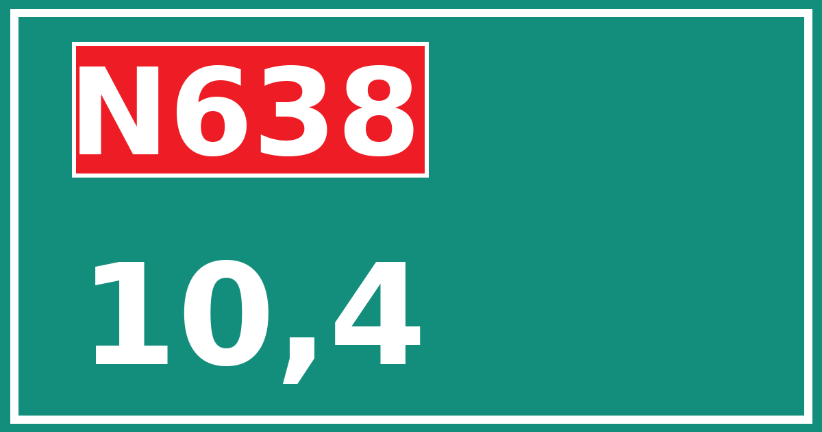 Hectometerbord N638 10,4