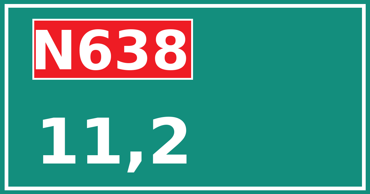 Hectometerbord N638 11,2