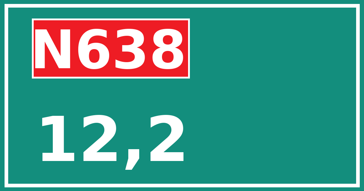 Hectometerbord N638 12,2