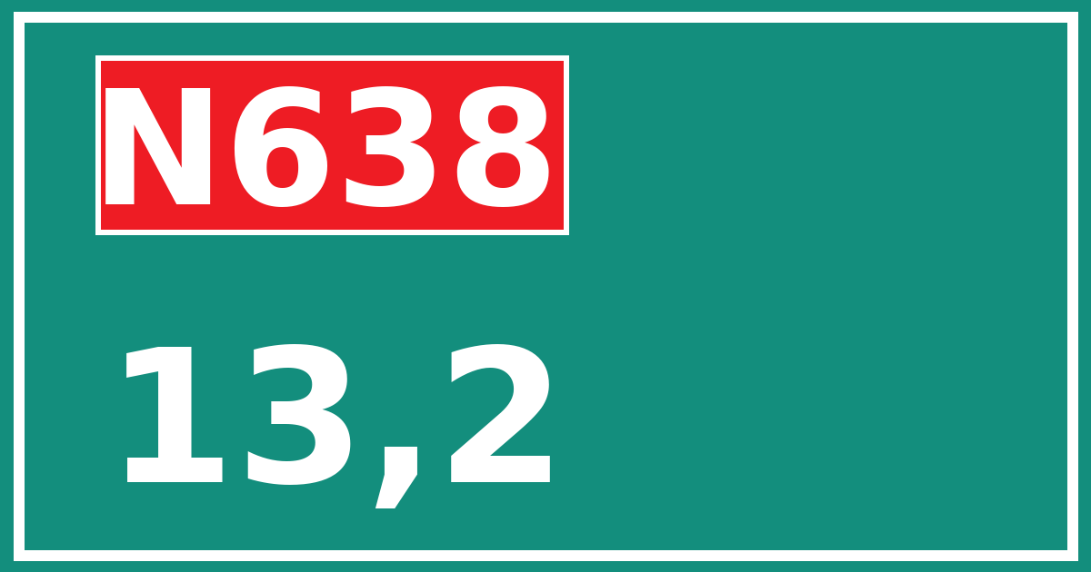 Hectometerbord N638 13,2