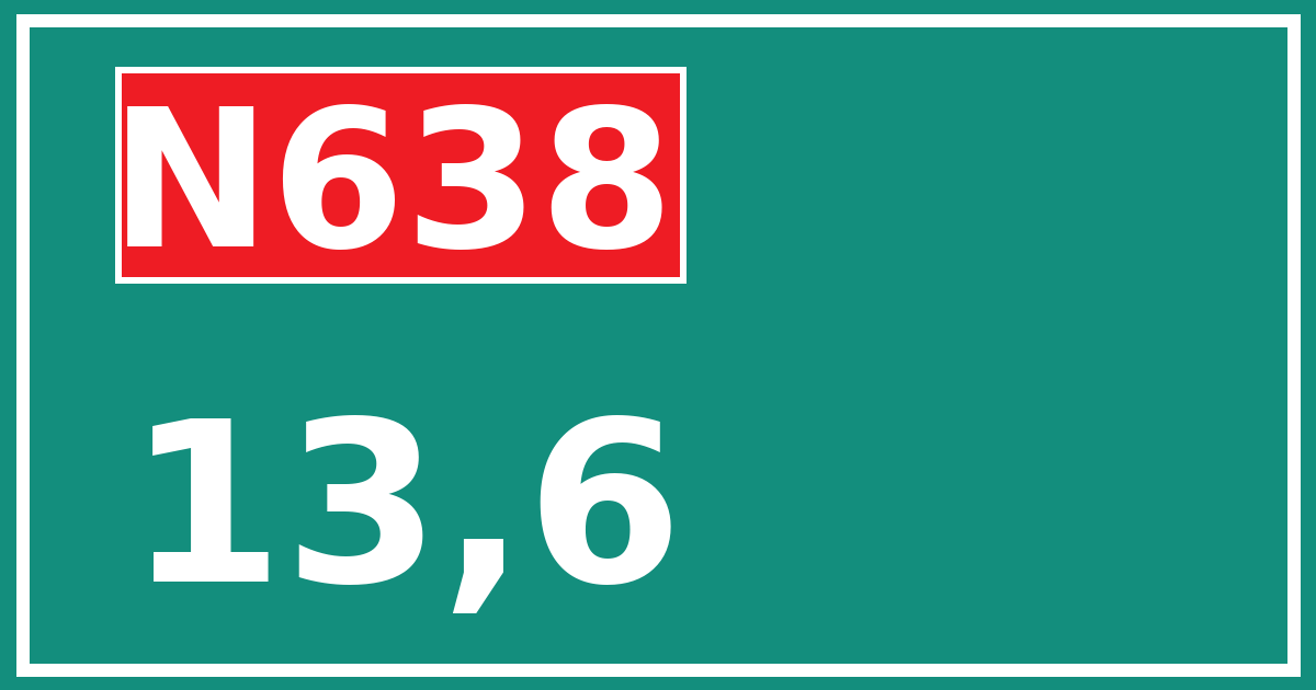 Hectometerbord N638 13,6