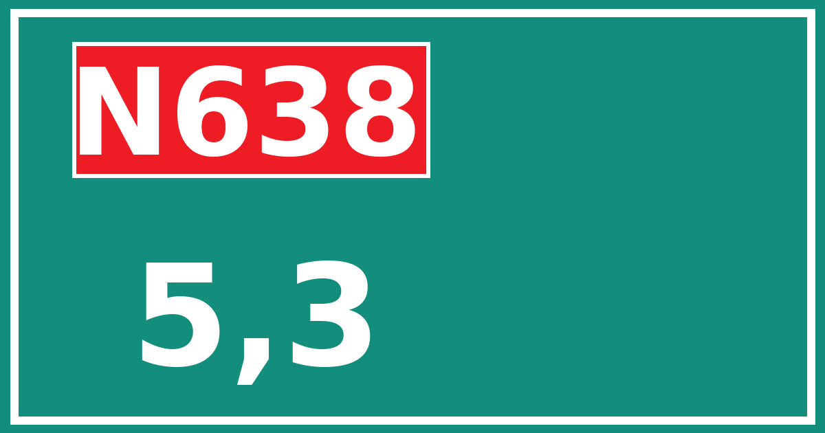 Hectometerbord N638 5,3