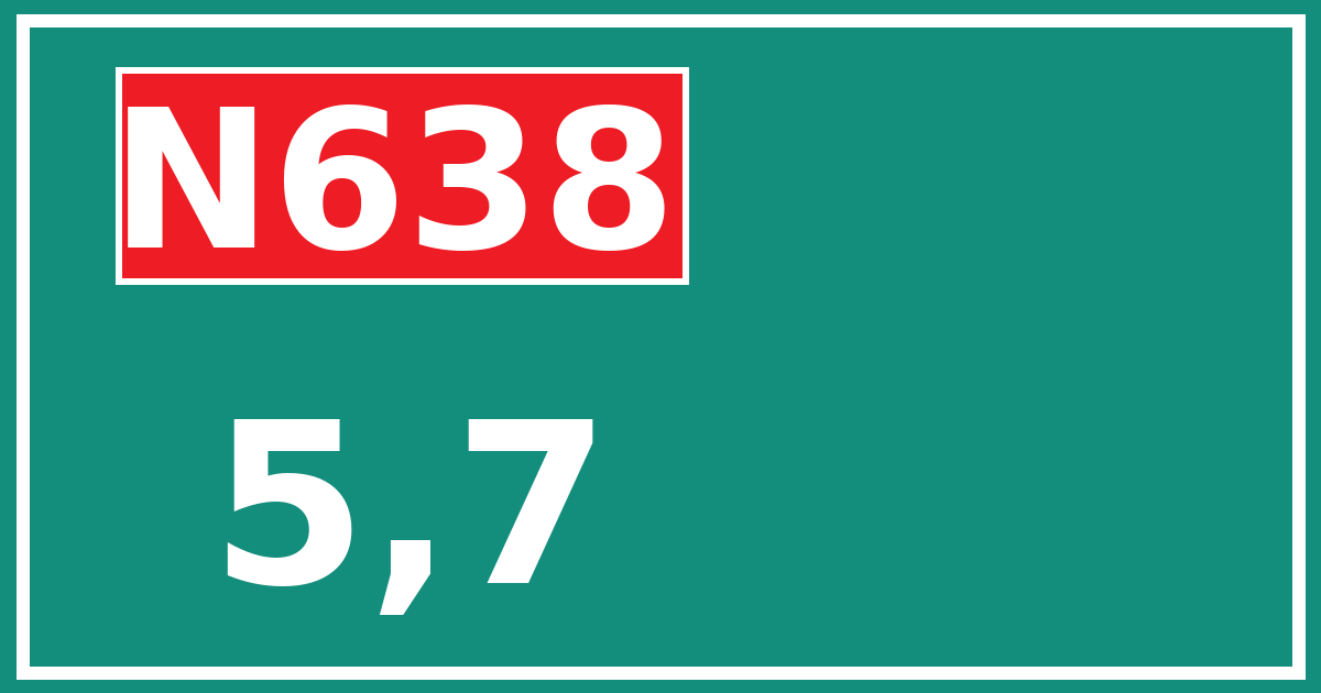 Hectometerbord N638 5,7