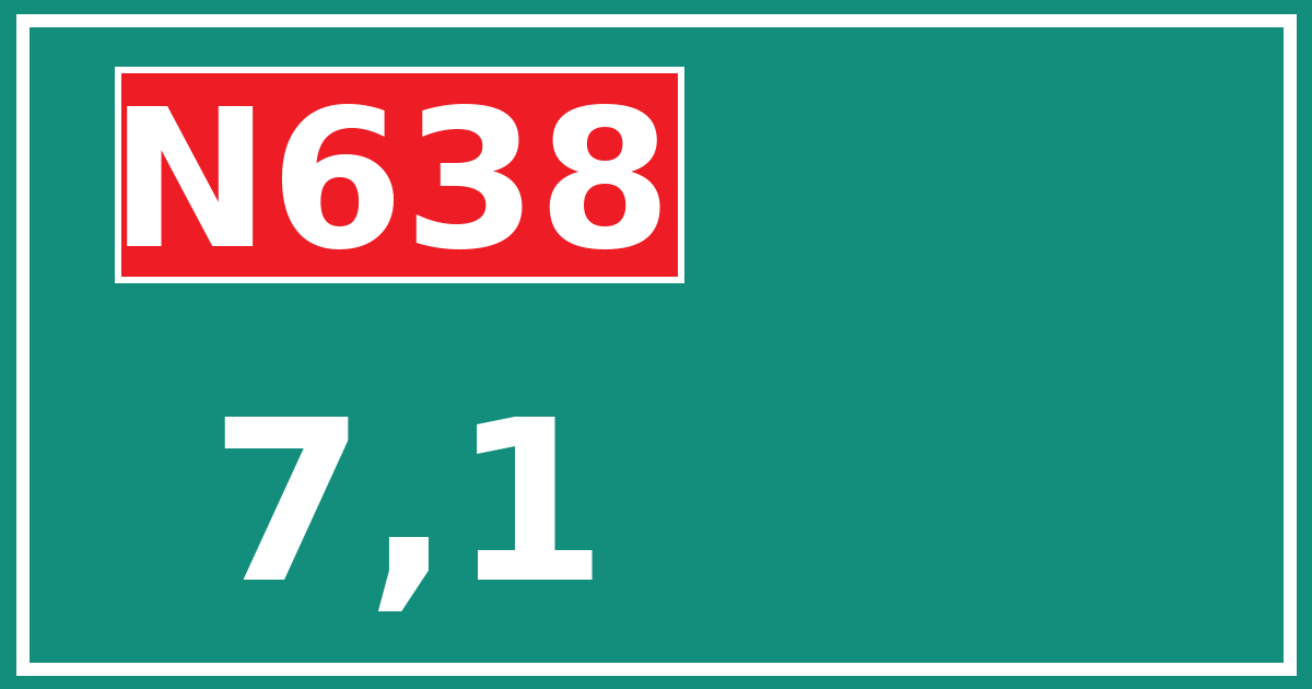 Hectometerbord N638 7,1