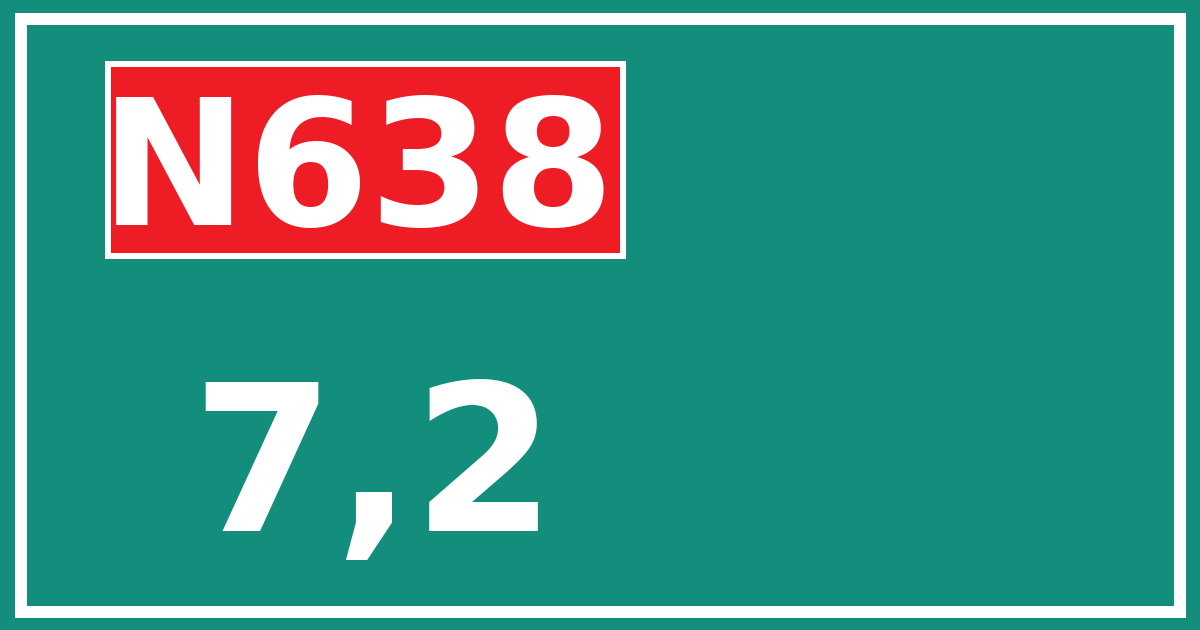 Hectometerbord N638 7,2