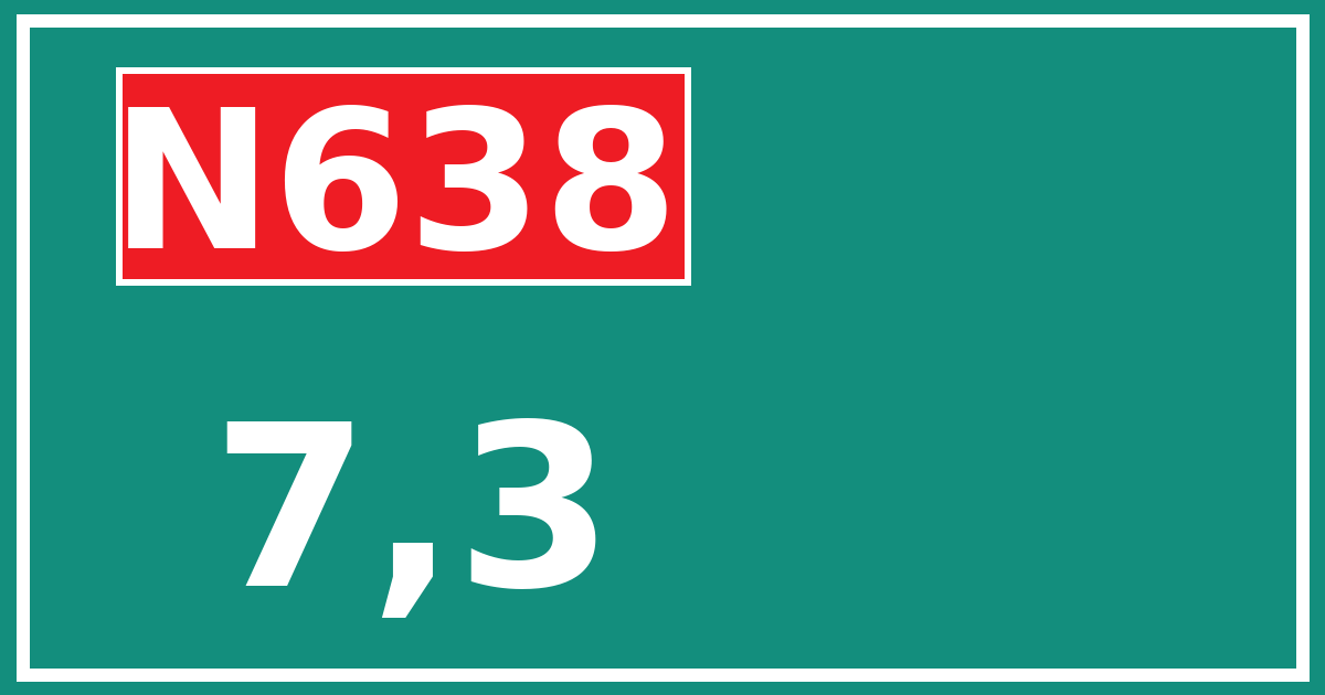 Hectometerbord N638 7,3