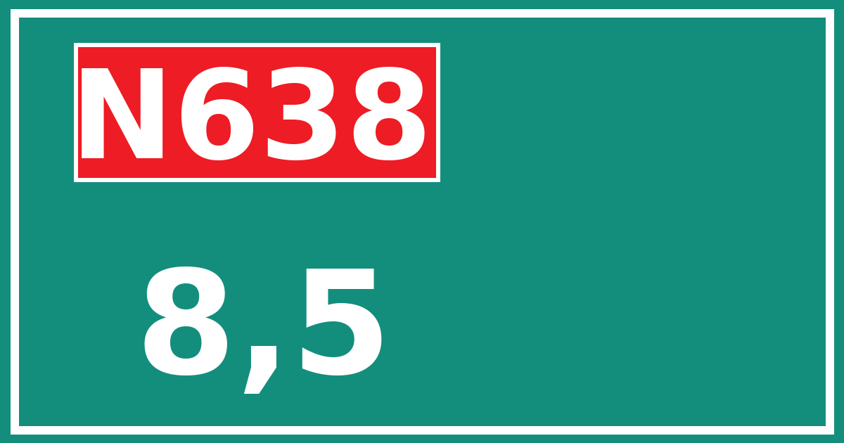 Hectometerbord N638 8,5