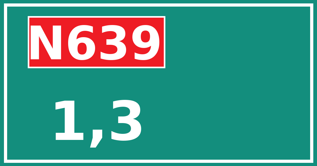 Hectometerbord N639 1,3