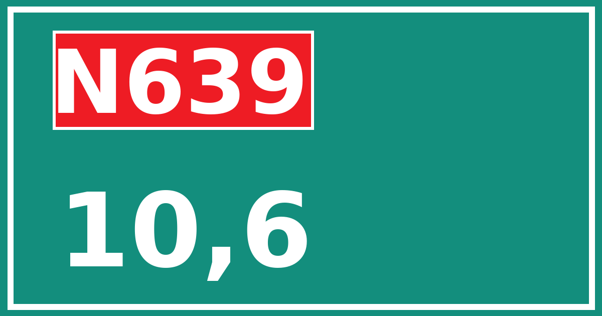 Hectometerbord N639 10,6