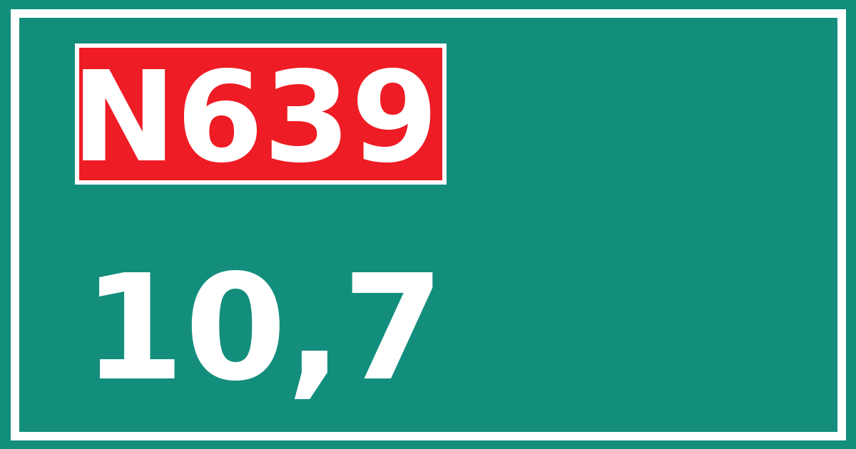 Hectometerbord N639 10,7
