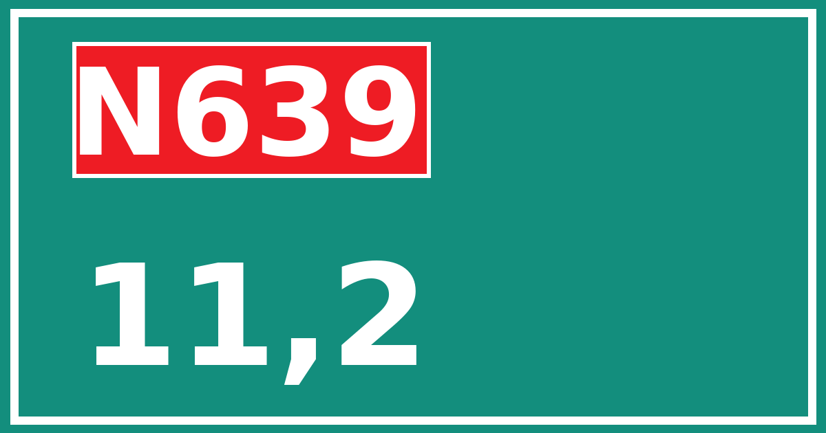 Hectometerbord N639 11,2