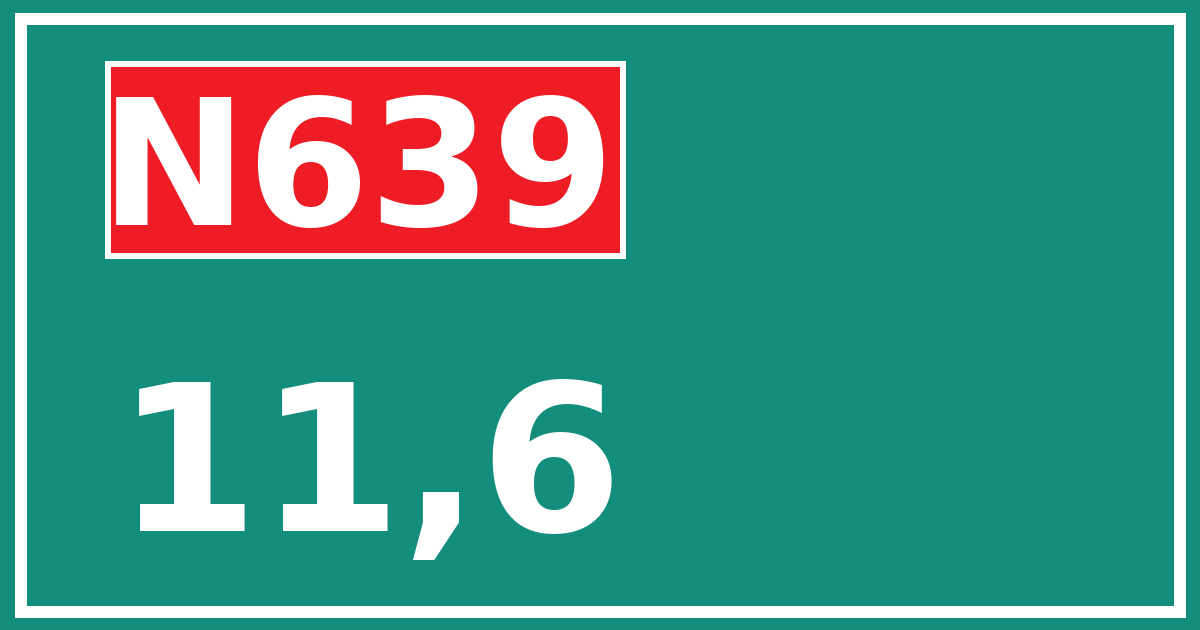Hectometerbord N639 11,6