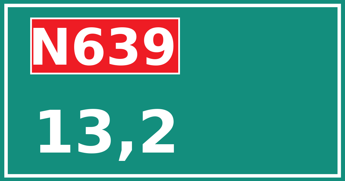 Hectometerbord N639 13,2