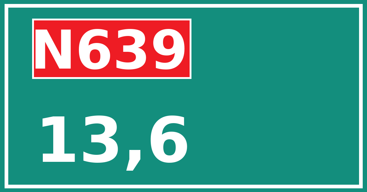 Hectometerbord N639 13,6