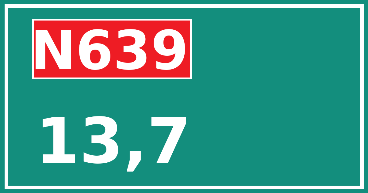 Hectometerbord N639 13,7