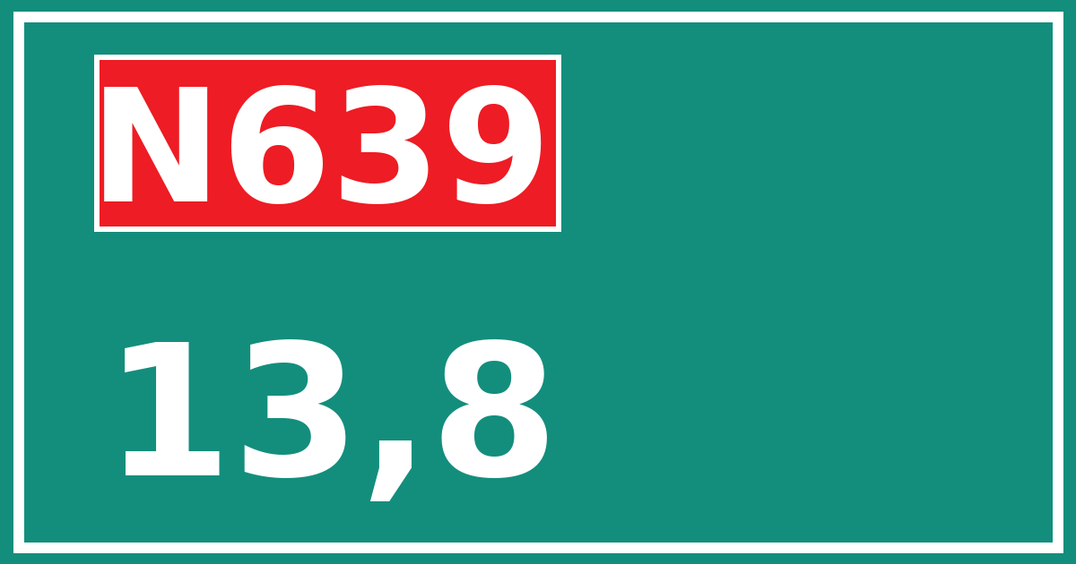 Hectometerbord N639 13,8