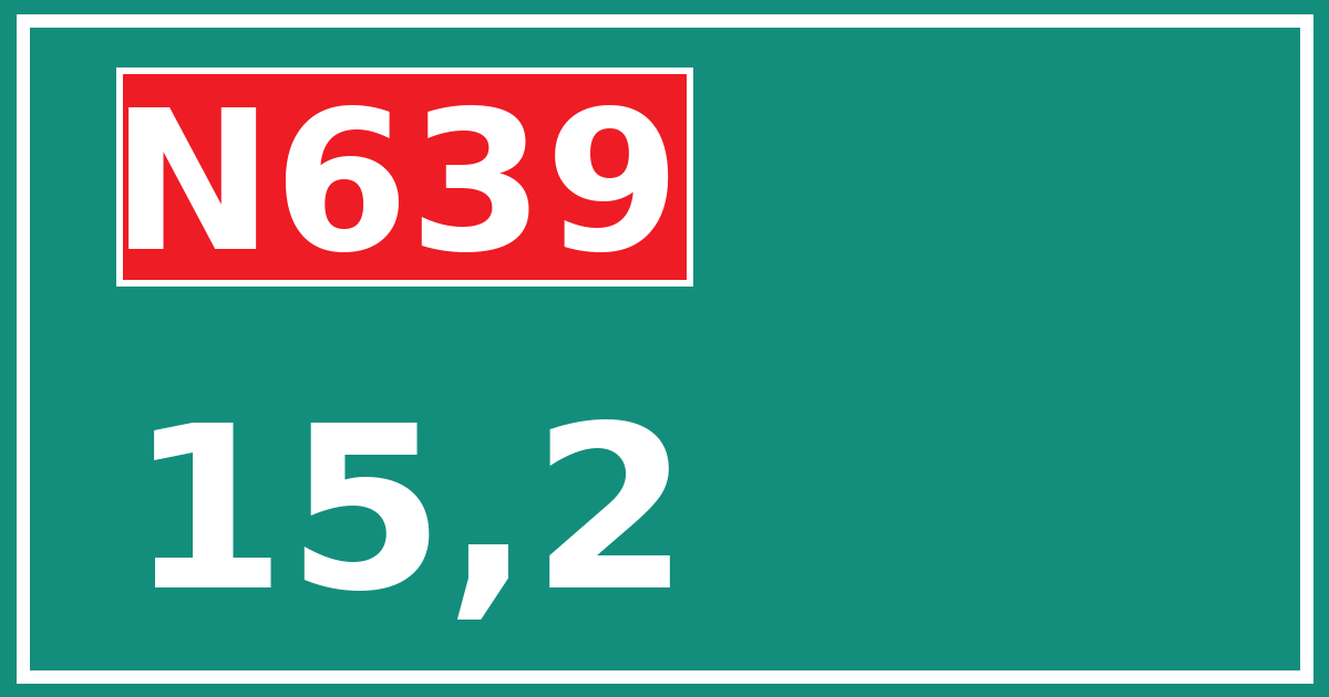 Hectometerbord N639 15,2
