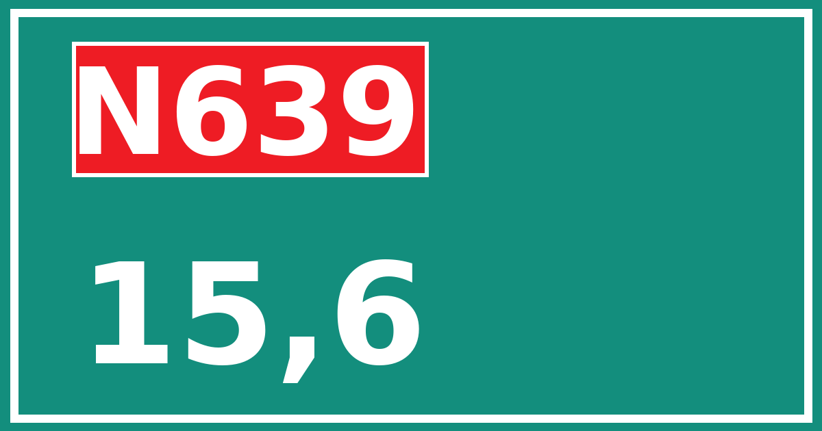 Hectometerbord N639 15,6