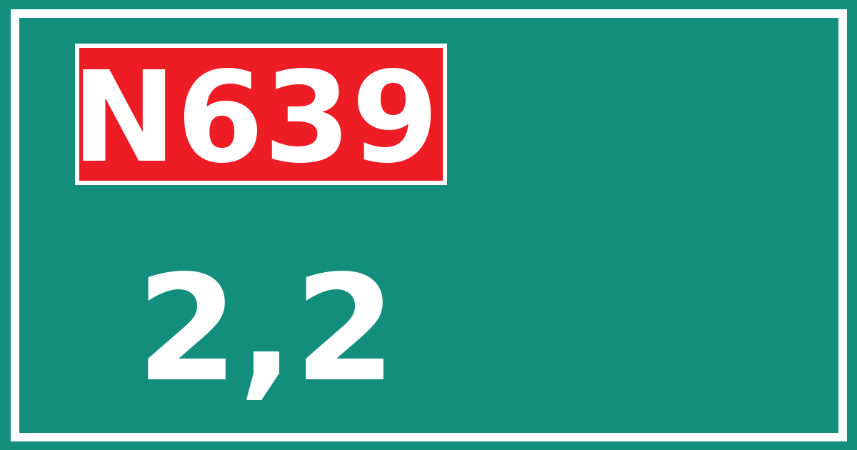 Hectometerbord N639 2,2