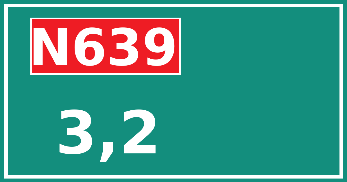 Hectometerbord N639 3,2
