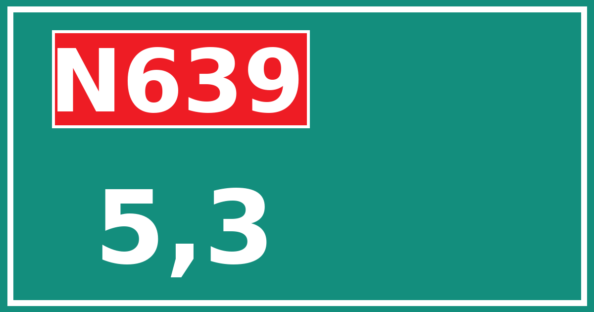 Hectometerbord N639 5,3