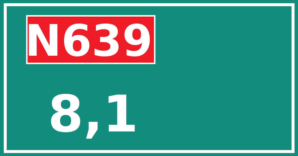 Hectometerbord N639 8,1