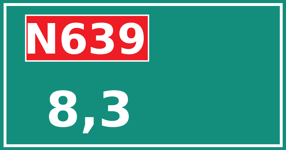 Hectometerbord N639 8,3